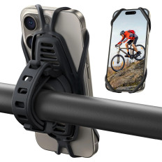 Gummigriff am Telefon am Lenkrad für ein Fahrradspanner Motorrad - schwarz