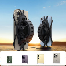 Λαβή από καουτσούκ στο τηλέφωνο στο τιμόνι για μοτοσικλέτα σύσφιξης ποδηλάτου - Μαύρο