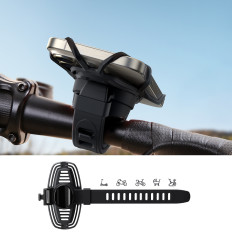 Λαβή από καουτσούκ στο τηλέφωνο στο τιμόνι για μοτοσικλέτα σύσφιξης ποδηλάτου - Μαύρο