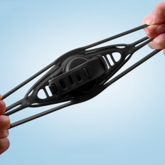 Kumikahva puhelimessa ohjauspyörässä polkupyörän kiinnitys moottoripyörä - musta