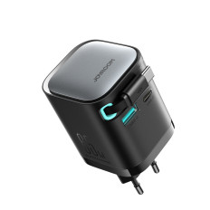 Maskinlastare 65W USB-A USB-C med inbyggd USB-C-kabel - Svart