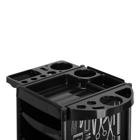Gabbiano Kappers Trolley X11-9 Zwart met Grafische Accenten — vooraanzicht
