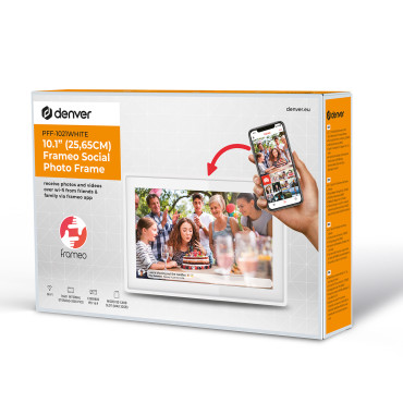 Digital Frame 10.1 '' 16GB MicroSD WiFi Frio PFF-1021W - Branco