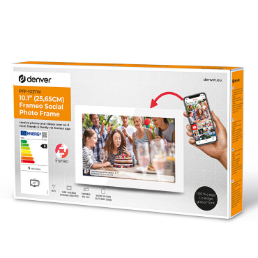 Digital Frame 10.1 '' 16GB microSD Wi-Fi microUSB FRAMULO PFF-1037W - Branco