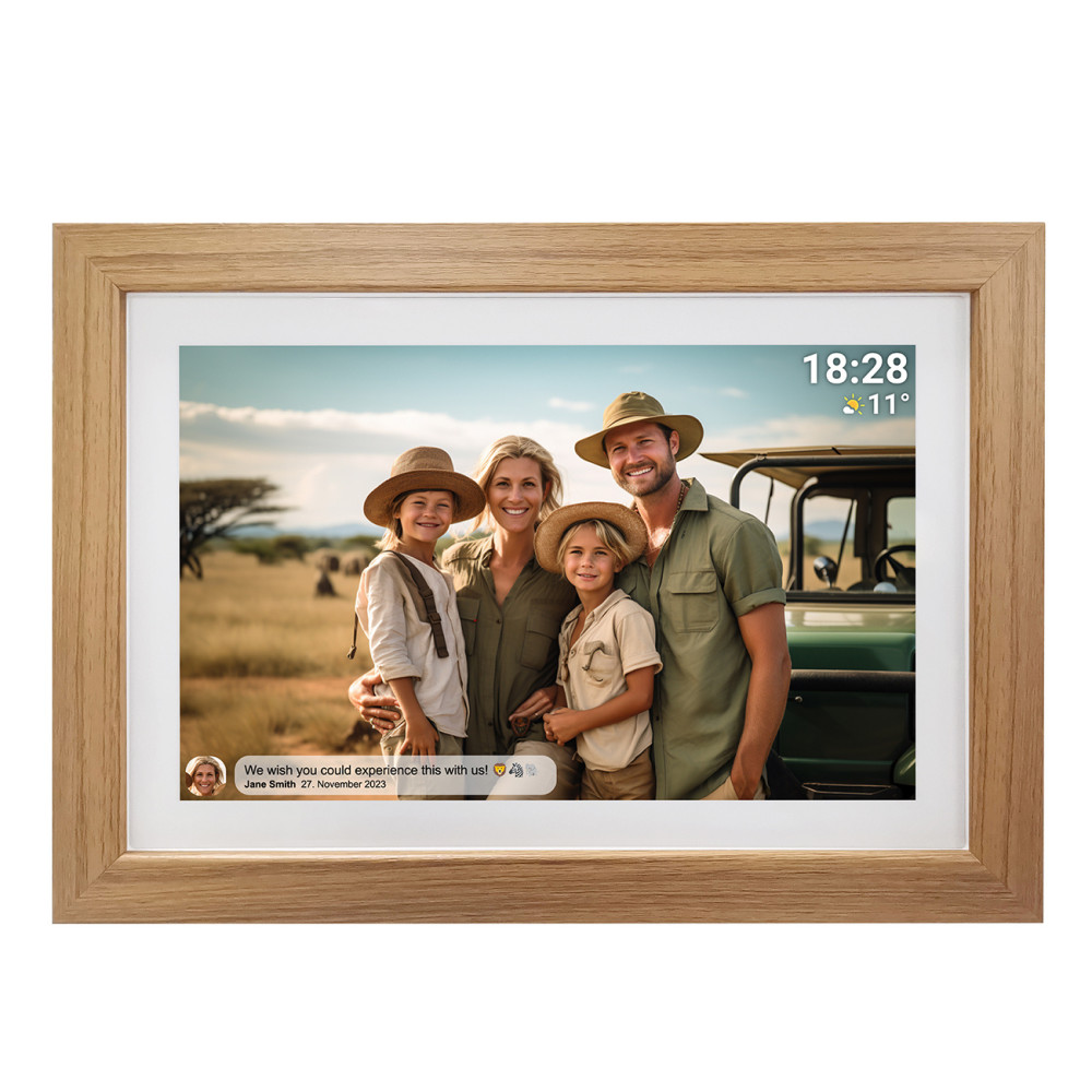 Ψηφιακό πλαίσιο 10.1 '' 16GB MicroSD WiFi Microsb Frameo PFF-1042LW - καφέ