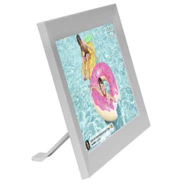 Digital Frame 10.1 '' 16GB microSD WIFI MP4 Högtalarrama PFF-1024W - Vit