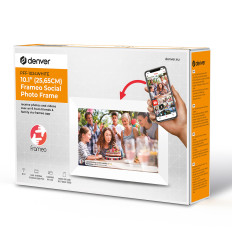 Digitaalinen runko 10.1 '' 16 Gt: n microSD WiFi MP4-kaiutinkehys PFF-1024W - valkoinen