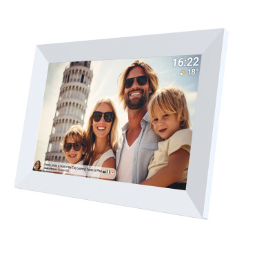 Frame digital 10.1 '' 16GB microSD WiFi MP4 Speaker Frio PFF-1064W - Branco