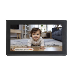 Digital Frame 15.6 '' 8GB MicroSD WiFi Speaker MP4 AVI FRAMO PFF-1514b - Nero