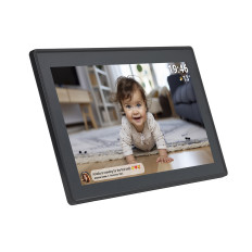 Digital Frame 15.6 '' 8GB MicroSD WiFi MP4 Speaker Avi Fruto PFF-1514B - Preto