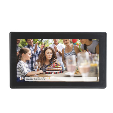 Digital Frame 15.6 '' 8GB MicroSD WiFi MP4 Speaker Avi Fruto PFF-1514B - Preto