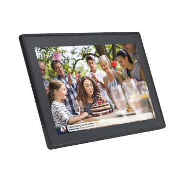 Digital Frame 15.6 '' 8GB MicroSD WiFi MP4 Speaker Avi Fruto PFF-1514B - Preto