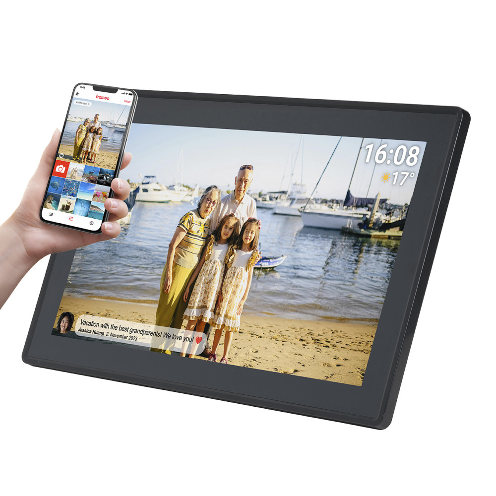Digital Frame 15.6 '' 16GB MicroSD WiFi MPEG4 Frameo PFF-1515B - Svart