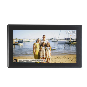 Digitalni okvir 15,6 '' 16 GB MicroSD WiFi MPEG4 EXTORE PFF-1515B - Črna