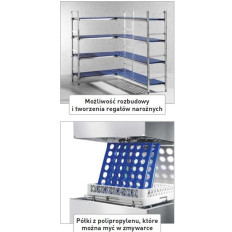 Gastronomska pomnilniška omara za aluminijasto kuhinjo za kontejnerje GN1 / 1 širine 112cm