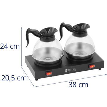 Varmeervarmeplade te 2 Jugs 160 W
