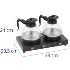 Aquecedor de Aquecimento Placa de Chá 2 Jarros 160 W