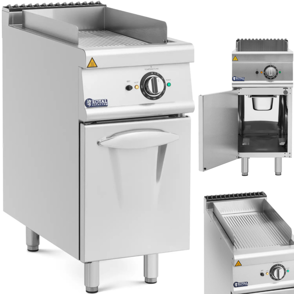 Grillplate. Elektrisk grill. Hvete med et kabinett 33,5 x 55 cm 5,4 kW