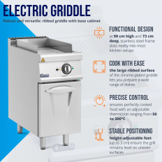 Grill plate. Electric grill. Wheat with a cabinet 33.5 x 55 cm 5.4 kW