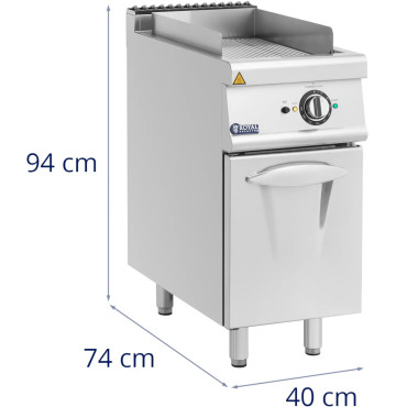 Grillplate. Elektrisk grill. Hvete med et kabinett 33,5 x 55 cm 5,4 kW