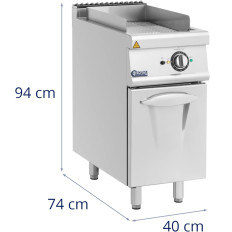 Grillplate. Elektrisk grill. Hvete med et kabinett 33,5 x 55 cm 5,4 kW