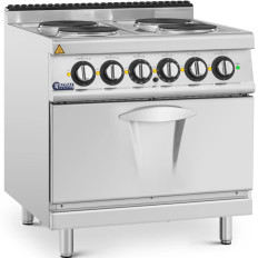 Electric kitchen with oven 4 burners 400 V 13.9 kW