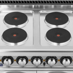 Electric kitchen with oven 4 burners 400 V 13.9 kW