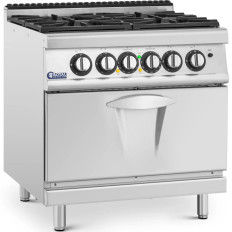 Gaskeuken met oven 4 kookplaten 14.4 kW