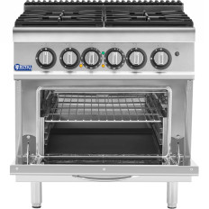 Cucina a gas con forno 4 hotplates 14,4 kW