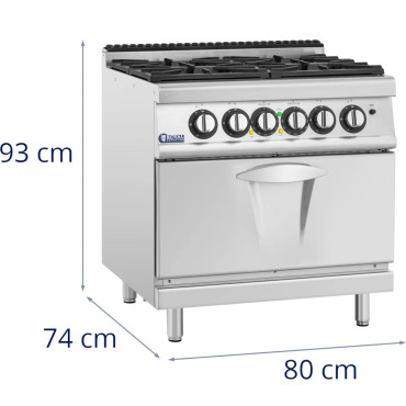 Plynová kuchyňa s rúre 4 varnéplaty 14.4 kW