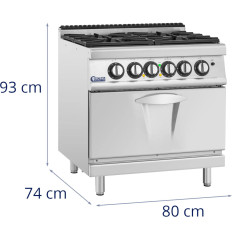 Plynová kuchyňa s rúre 4 varnéplaty 14.4 kW