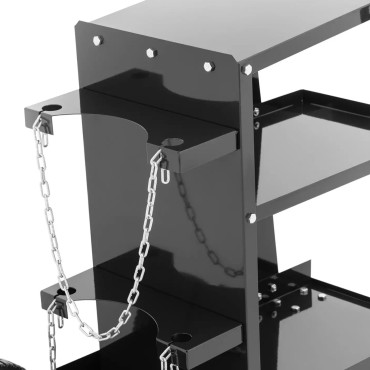 Workshop sveisvogn med et sted for en flaske 3 nivåer opptil 65 kg