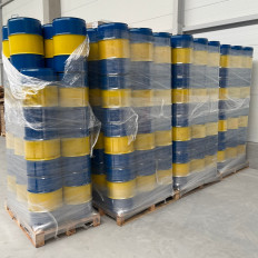 Steel barrel metal th 60l corks 2 and 3/4 - blue-yellow