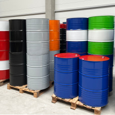 Kovová ocel Barel Th 216.5l s drážkami 3/4 a 2 Zátky - Mix barvy