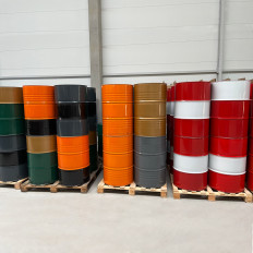 Metallist terasest barrel Th 216,5L koos soontega 3/4 ja 2 korgid - segage värvid