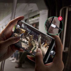 Angelled kabelkabel voor USB-spelers - USB-C Snelle lading AFC FCP 3A 18W - Grijs