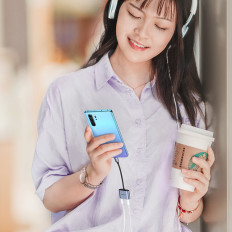 Adapteris Audio Audio audio - USB-C + MINI JACK 3.5mm - pelēks