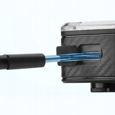 Lâmpada de bicicleta LED Sistema de frenagem traseira traseira USB-C - preto