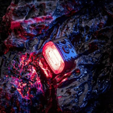 Lampada da bicicletta LED Sistema di frenatura posteriore Red Sistema USB-C - Nero