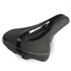 Selle de vélo de mousse de mousse de VTT avec trou anatomique - noir