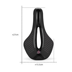 MTB putu velosipēdu seglu ar anatomisku caurumu - melns
