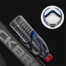 Poignée à vélo sur une bouteille de bouteille - noir et bleu