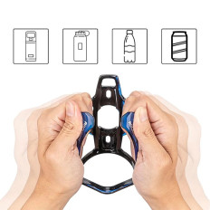 Bicycle handle on a bottle bottle - black and blue