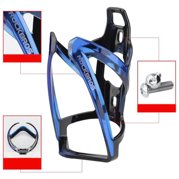 Alça de bicicleta em uma garrafa de garrafa - preto e azul