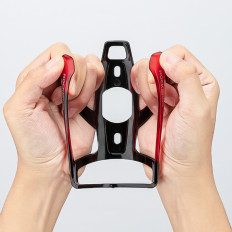 Bicycle handle on a bottle bottle - black and red