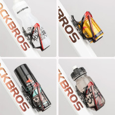 Fahrradgriff auf einer Flaschenflasche - schwarz und rot