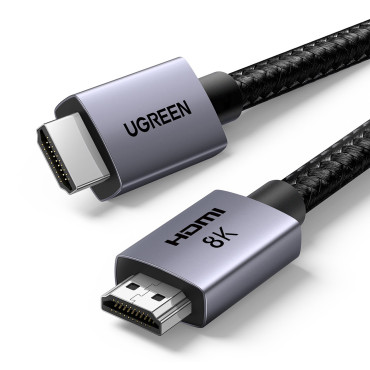 Kabel przewód HDMI 2.1 8K certyfikowany VRR QMS QFT ALLM 3m - szary