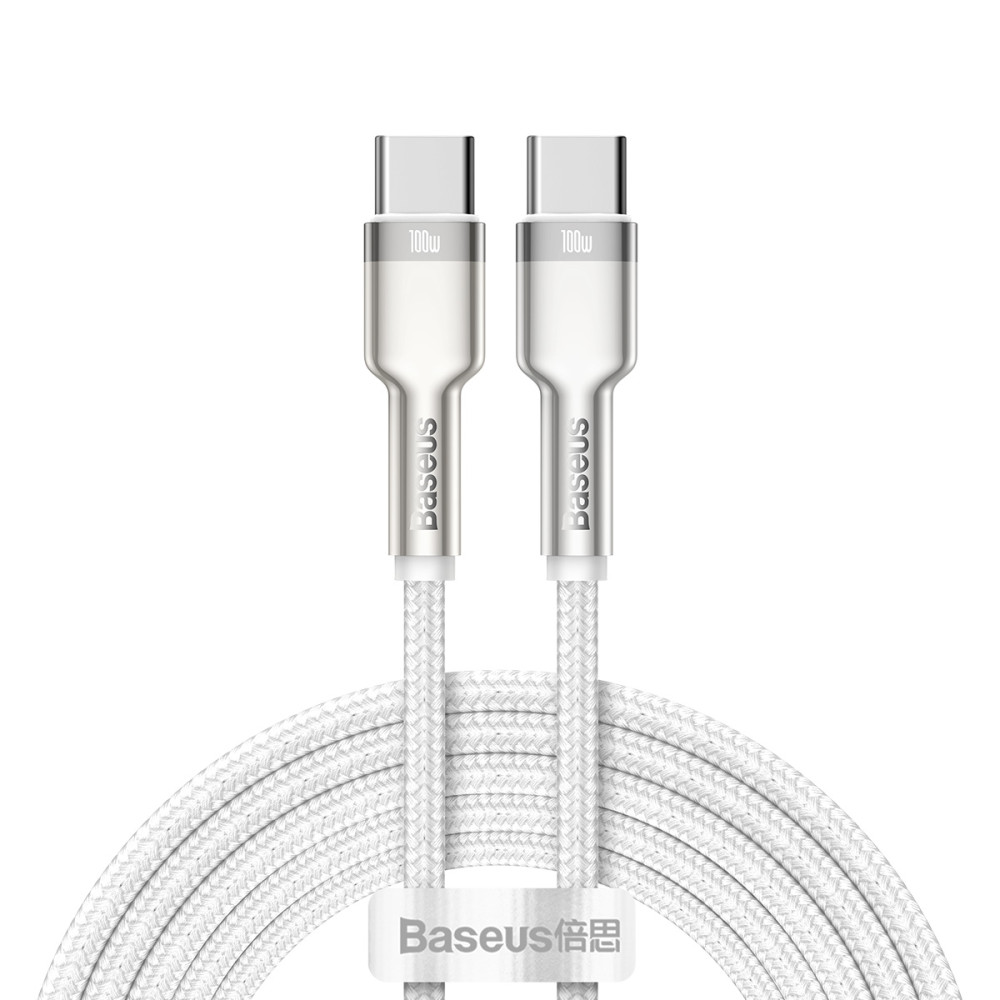 Cabo USB-C Cabo - Dados de Metal da Série USB-C PD QC SCP 100 W 5A 1M - Branco