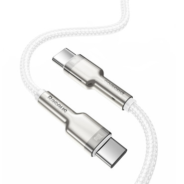 Cabo USB-C Cabo - Dados de Metal da Série USB-C PD QC SCP 100 W 5A 1M - Branco