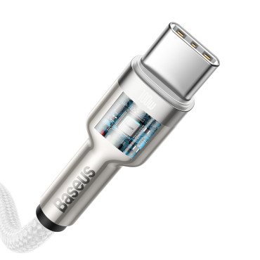Cabo USB-C Cabo - Dados de Metal da Série USB-C PD QC SCP 100 W 5A 1M - Branco